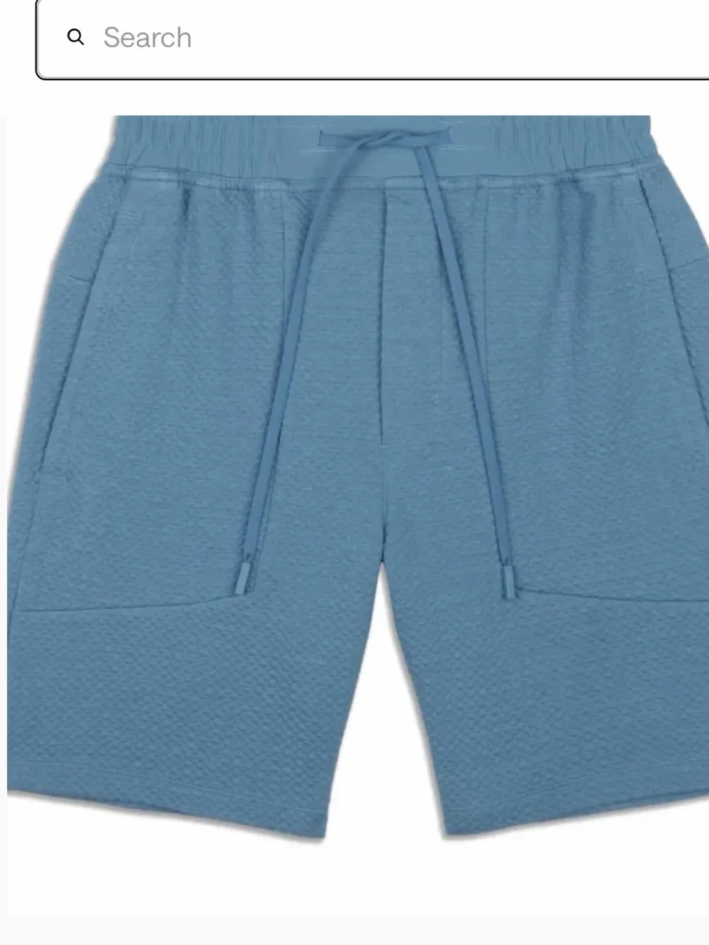 lululemon athletica Powder Blue Textured Drawstring Shorts